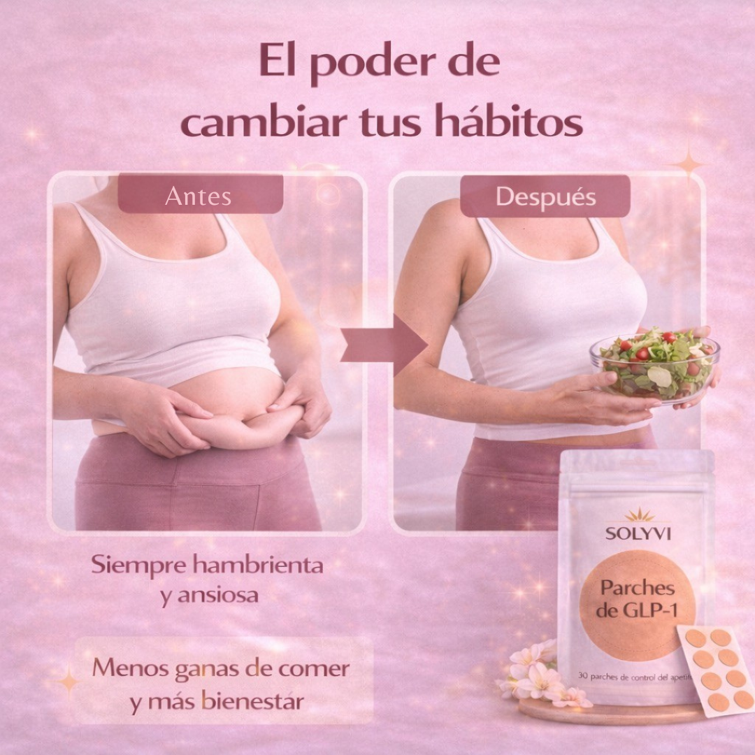 Parches GLP-1. Controla tu apetito de forma natural, simple y sin pastillas. Solyvi