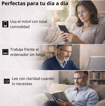 Gafas Multifocales Antifatiga con Filtro de Luz Azul