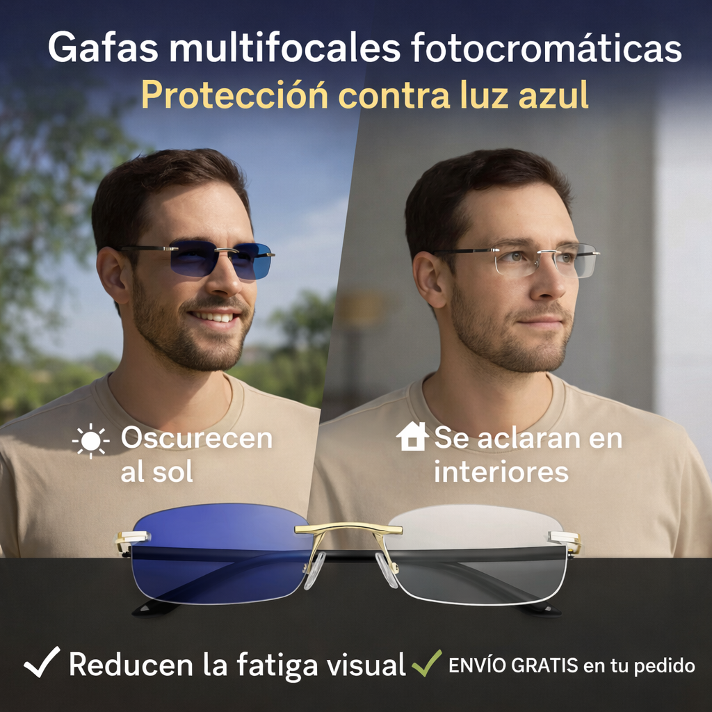 Gafas Multifocales Antifatiga con Filtro de Luz Azul